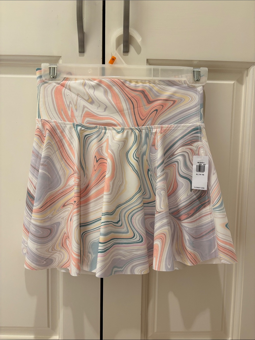 Old Navy Marble Swirl Skater Skirt - Coral, Teal, Lavender, Cream